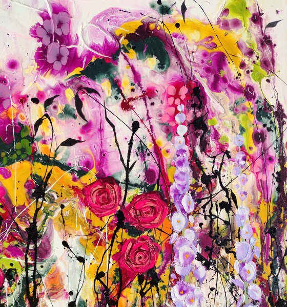 Roseberry Fields Abstract Floral Landscape