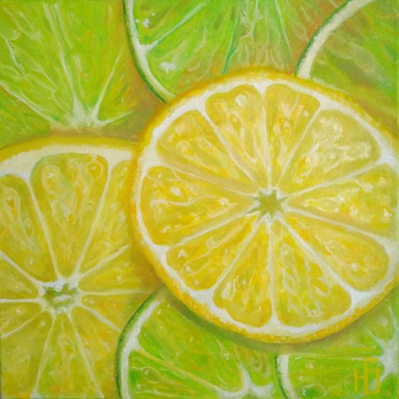 Lemon and lime slices