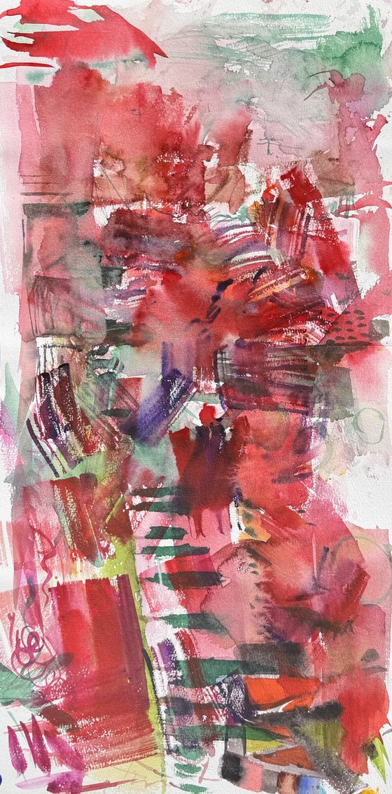 Abstract Landscape Red Poppies