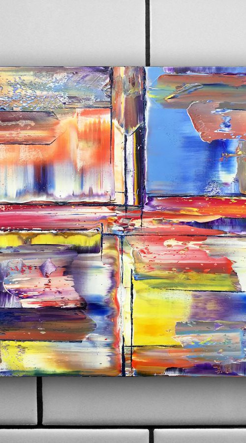 "Chasing Blue Skies" - Original PMS Oil Painting On Canvas - 20 x 20 inches by Preston M. Smith (PMS)