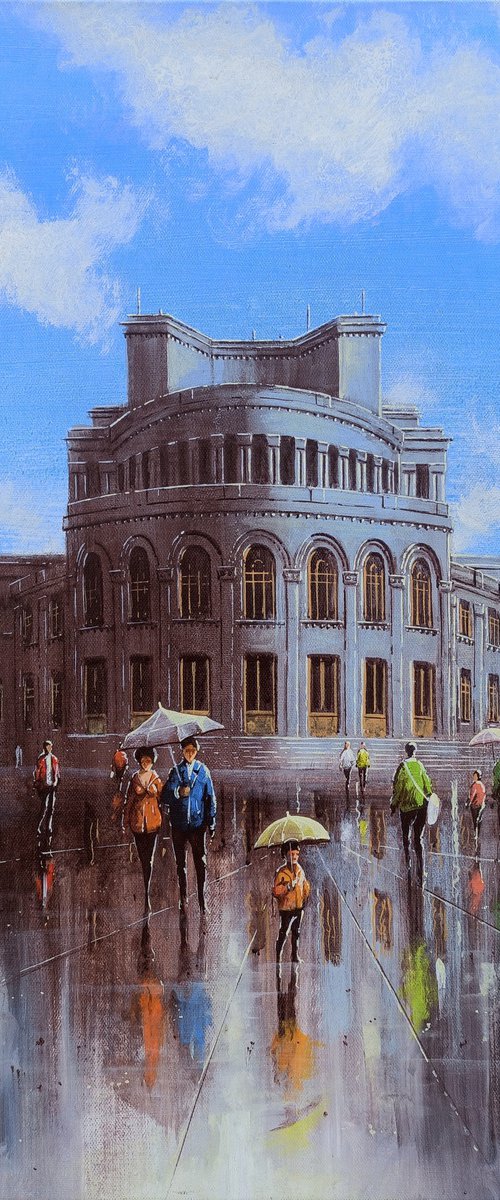 Cityscape - Yerevan  (45x65cm, oil painting, ready to hang) by Aram Movsisyan
