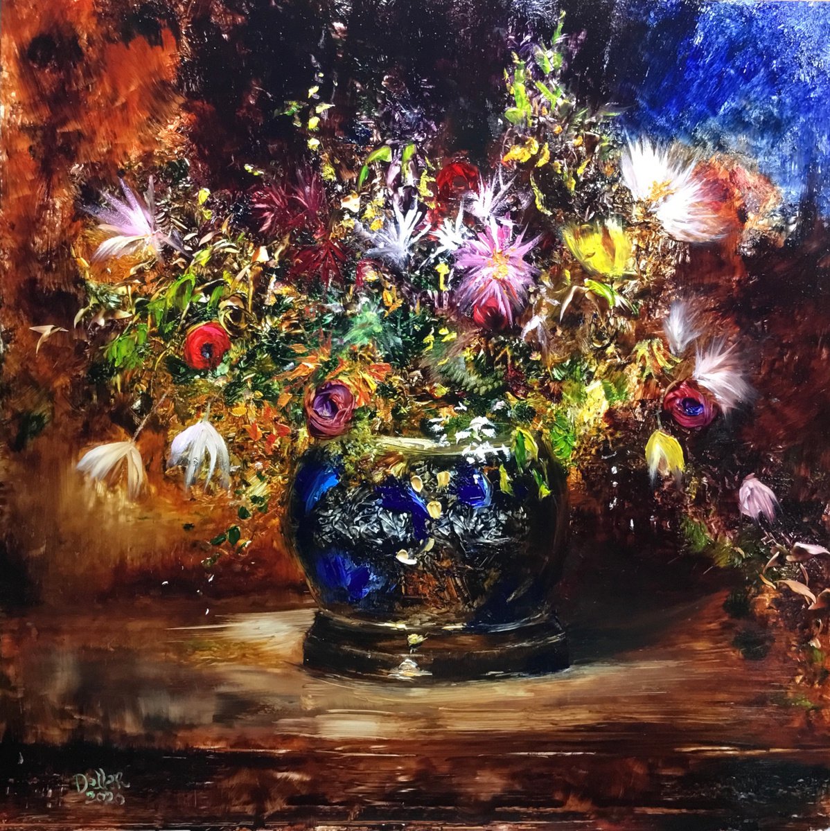 Blue vase by Bob Dellar