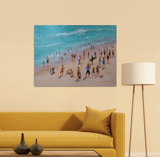 Summertime beach 40x28 in