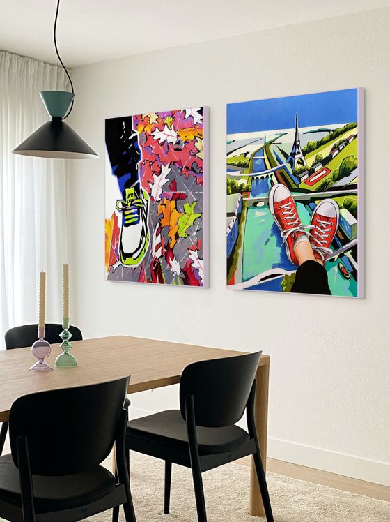 Walking Through Autumn Leaves