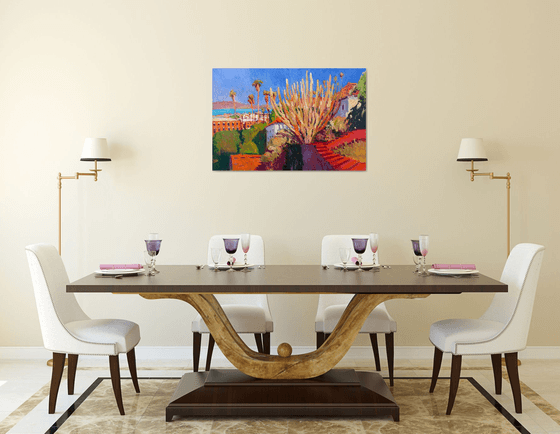 Cactus and Red Steps