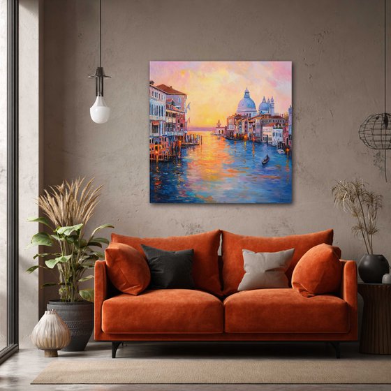 Sunset over the Grand Canal, Venice