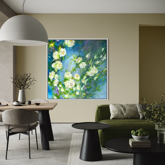 “Whispers of light” Large Abstract Painting