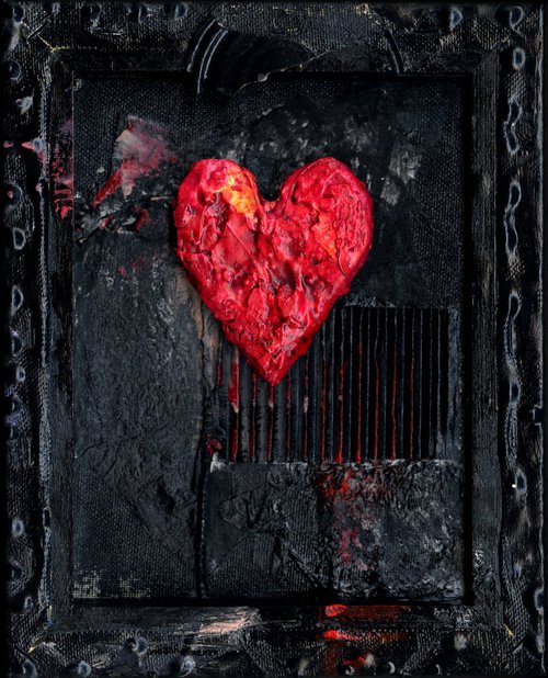 Untamed Heart 2 - Wall Sculpture by Kathy Morton Stanion
