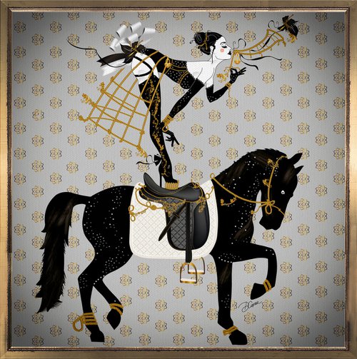 Miss Dirty Martini - Burlesque Star - Equestrian - Art Deco by Artemisia
