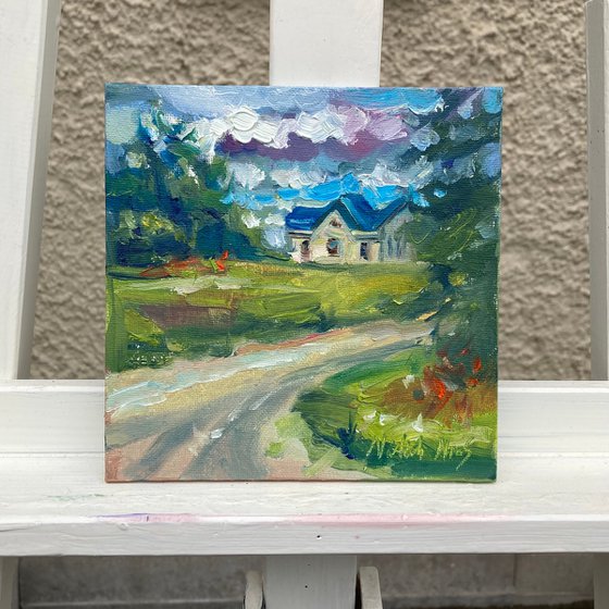 Country Road and Old house