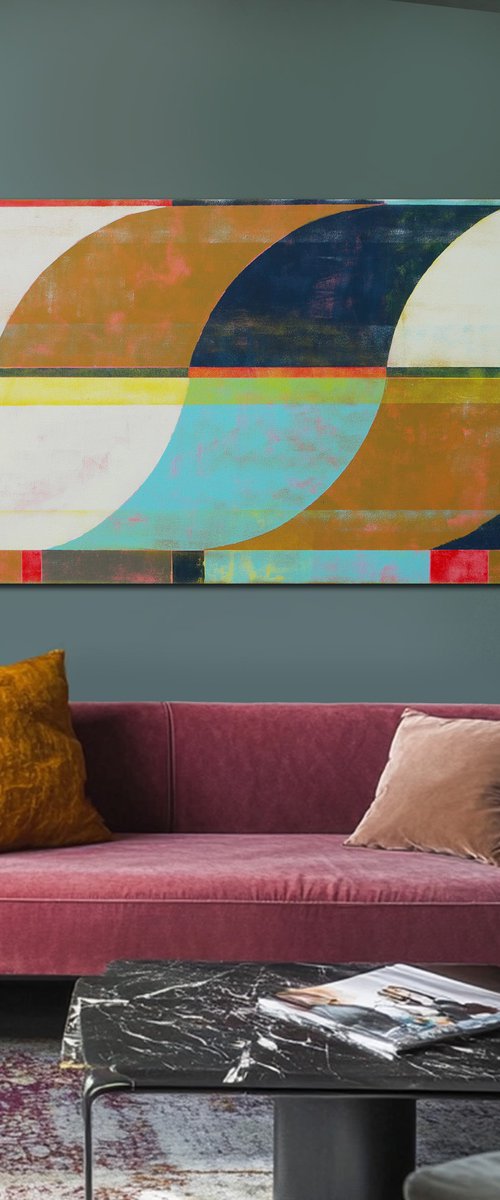 Circle in Circle Turquoise by Ronald Hunter