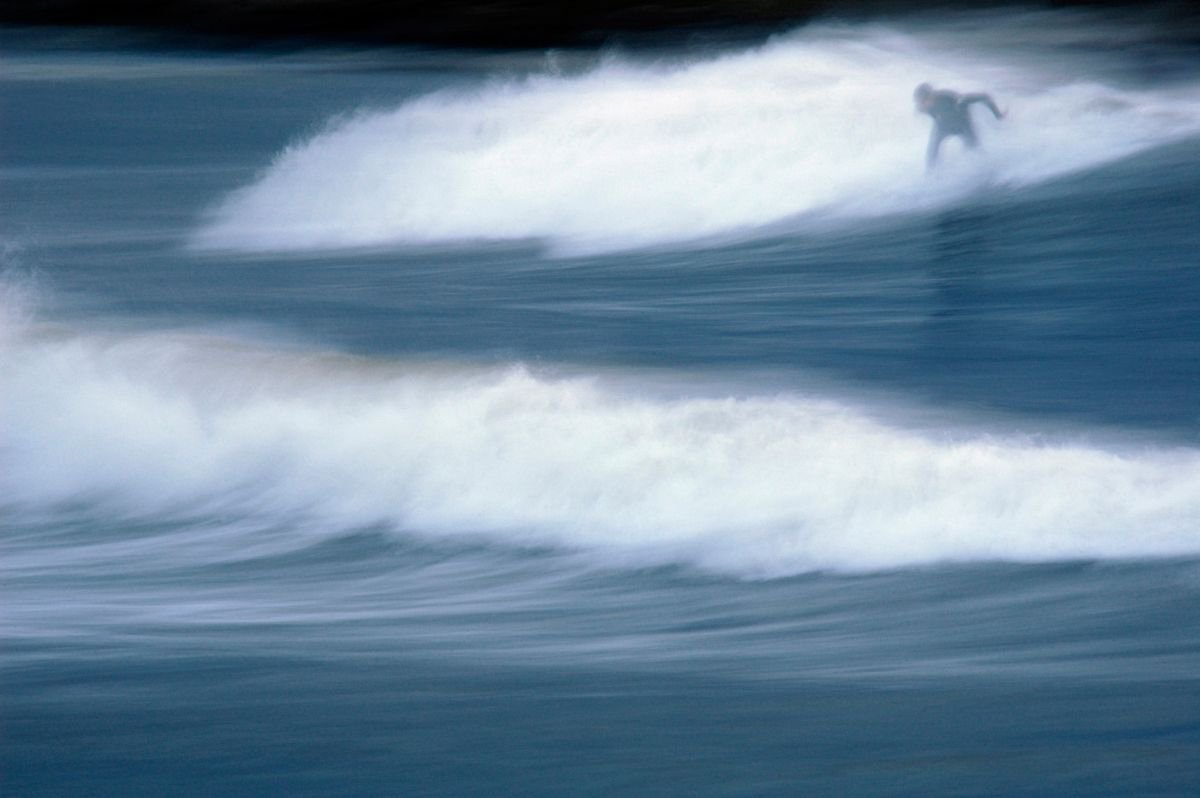 Surfing the winter sea | Limited Edition Fine Art Print 1 of 10 | 45 x 30 cm by Tal Paz-Fridman