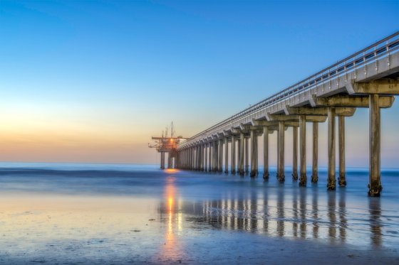 Scripps Pier At Sunset