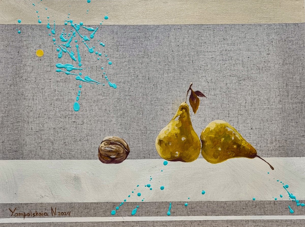 Impressionistic Still Life Oil Painting By Natalia Yampolskaia, 16 X 12", Autumn Smell. Gifts, Original Artwork