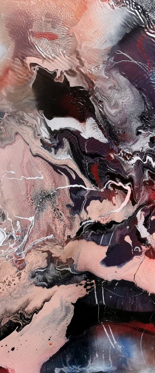 Large scale painting fascinating mindscape Flowing Haiku signed Kloska O by Kloska Ovidiu