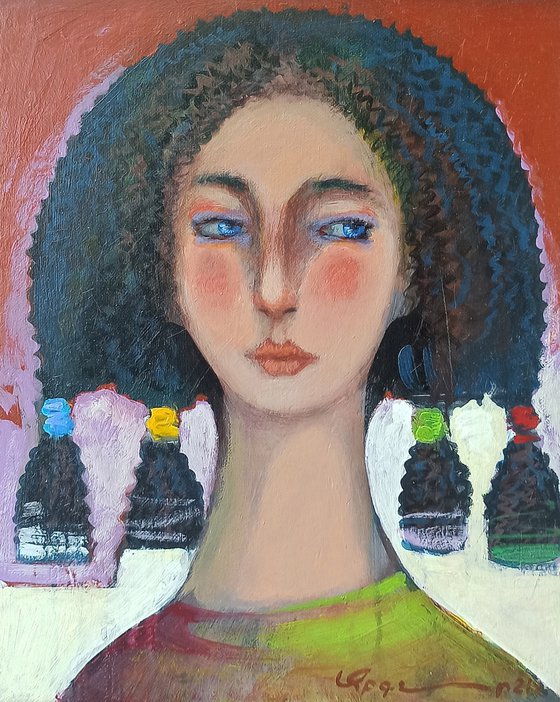 Girl portrait-1 (24x30cm ,oil/canvas)
