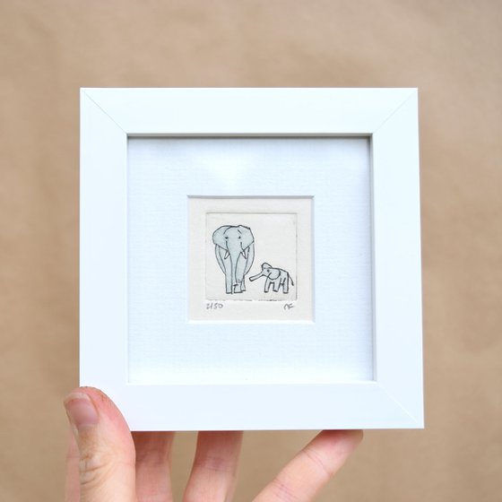 Mini framed elephants