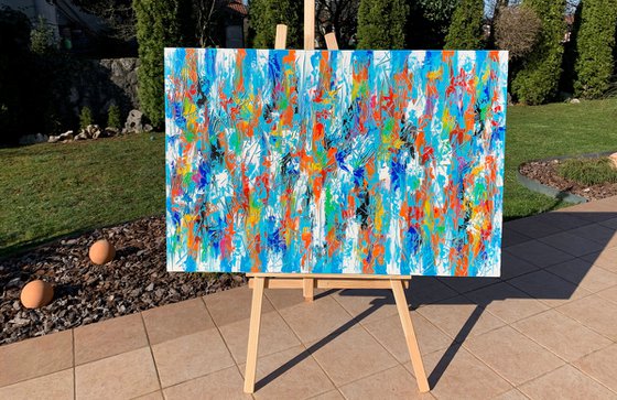 COMMISSIONED ARTWORK FOR M N-K- Emotion & Energy of Color #7 - TEXTURED ABSTRACT ART –  READY TO HANG!