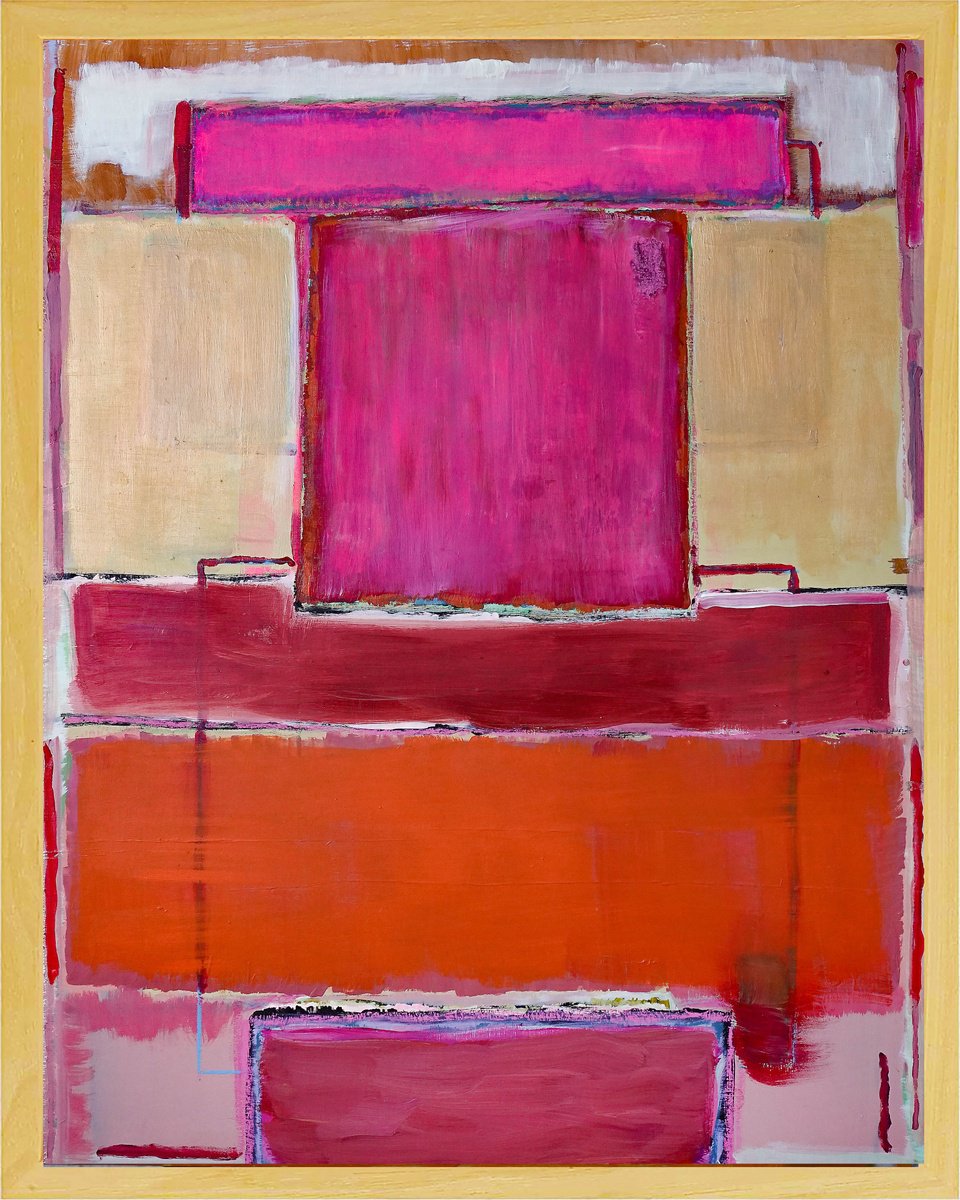 Organic Abstract Acrylic Painting By Geert Lemmers Fpa, 33 X 41, Liberation Of The Mind 117, Original Artwork