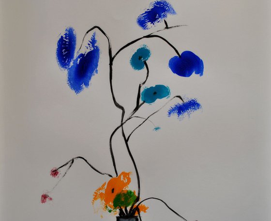 Ikebana " Poetry and Lightness" / 19,68 x 25,59 in ( 50x65 cm ) / 2018