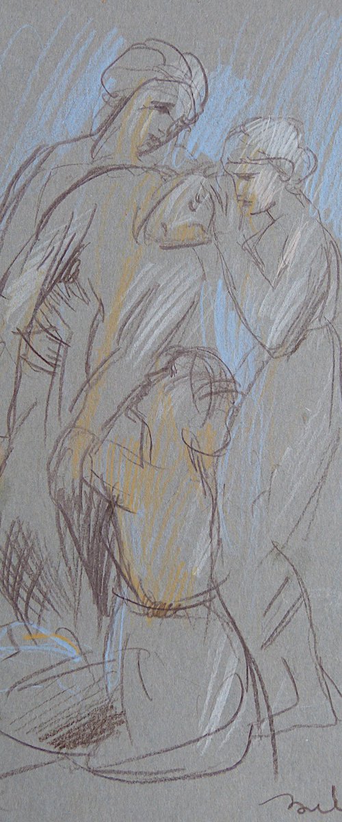 Descent from the Cross, 21x15 cm by Frederic Belaubre
