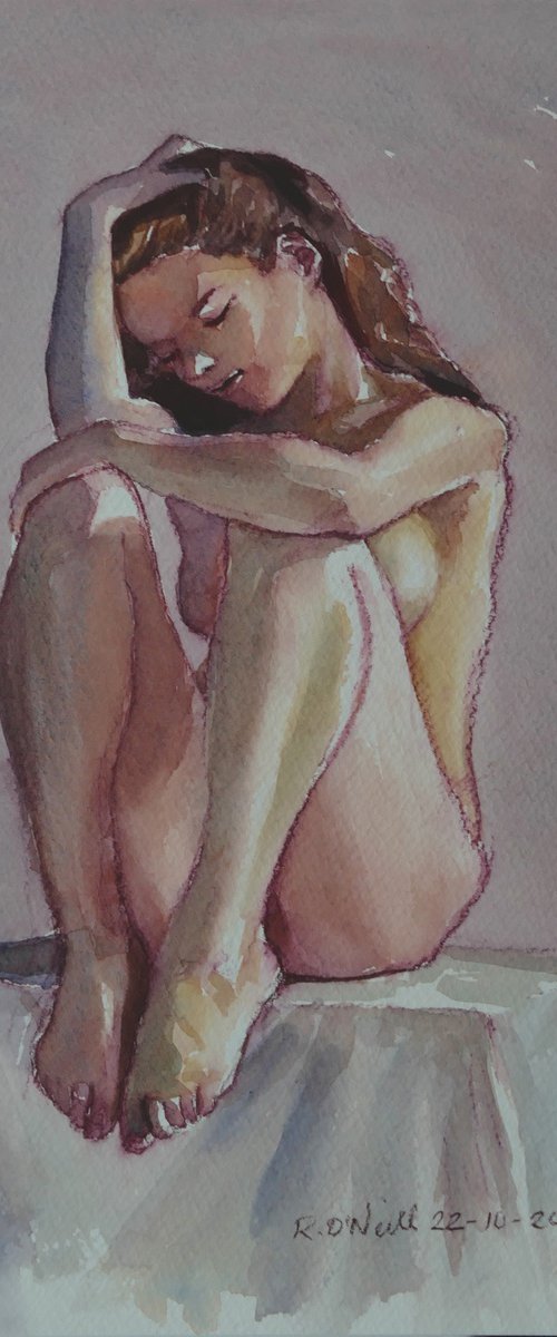 Seated female nude by Rory O’Neill