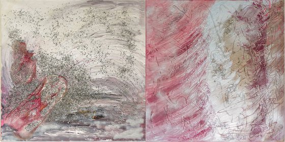 Time and Space and its Contents | diptych | 160x80x2cm | mixed-media painting