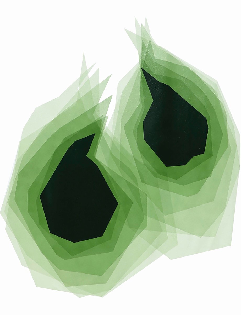 Abstract Acrylic Painting By Catia Goffinet, 45 X 59, Soulmate Green 4, Original Artwork