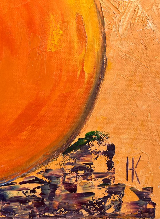 Orange Oil Painting