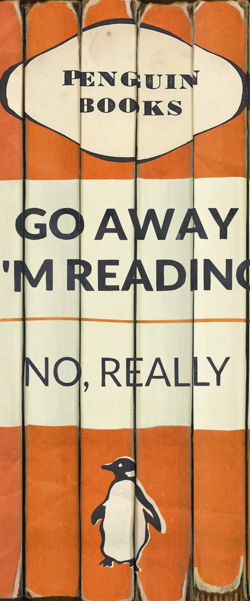 Go Away I'm Reading (11x14'') by Peter Walters