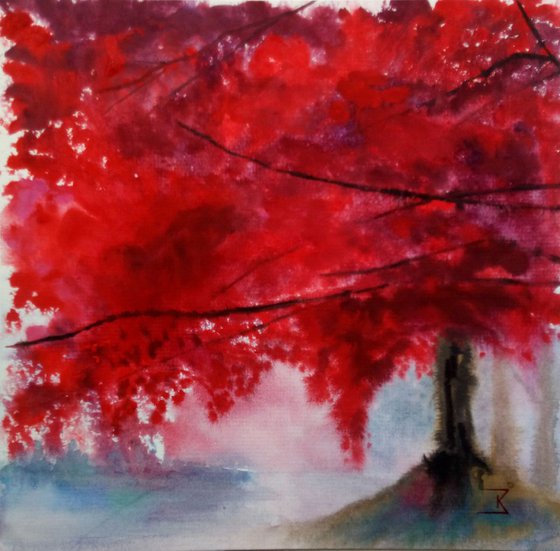 Red Autumn Tree - 15% OFF - VOUCHER CODE: KATERYNA-ZAICHYK-15-734807