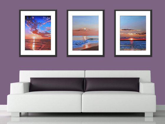 Seascape I, II and III (Triptych)