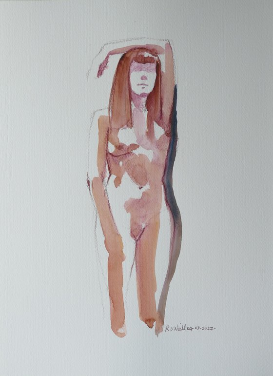 Standing female nude