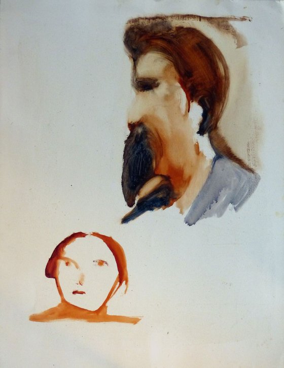 The Nietzsche Family, ink on paper 65x50 cm