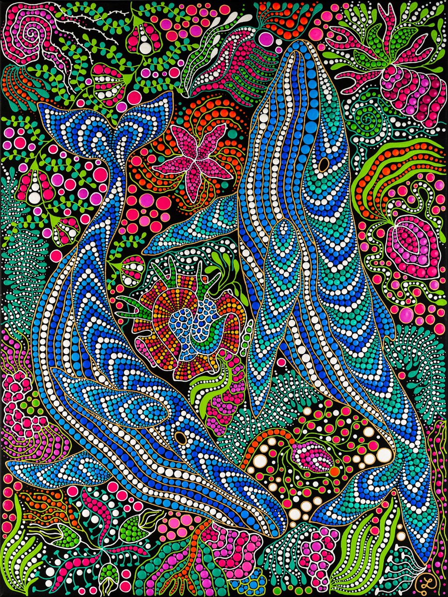 Expressive Giclee Print , Whale Spirit By Oxana Lazari, 30 X 39, Artwork For Sale On Artfinder