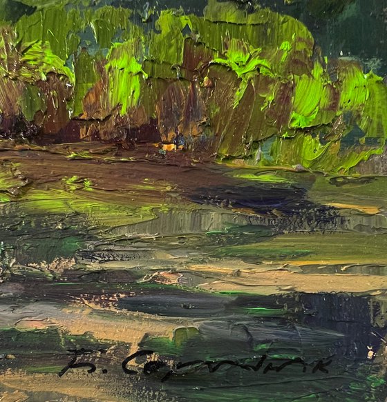 Spring Sunset over the River