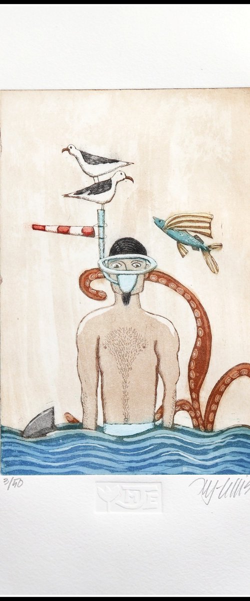 Snorkel boy by Mariann Johansen-Ellis