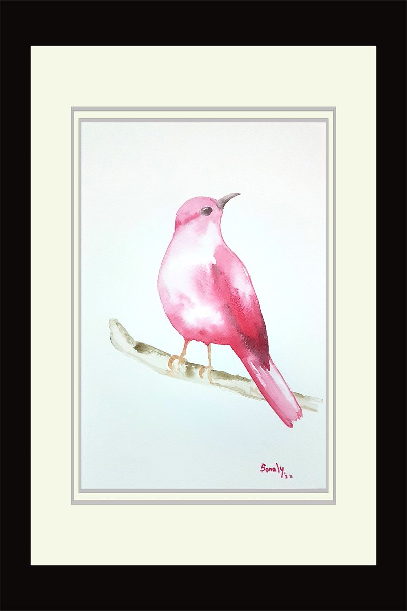 Animal Watercolour By Sonaly Gandhi, 9 X 13", Watercolor - Birds 6, Original Artwork