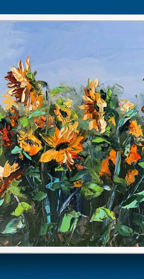 Blooming meadow,sunflowers. by Vita Schagen
