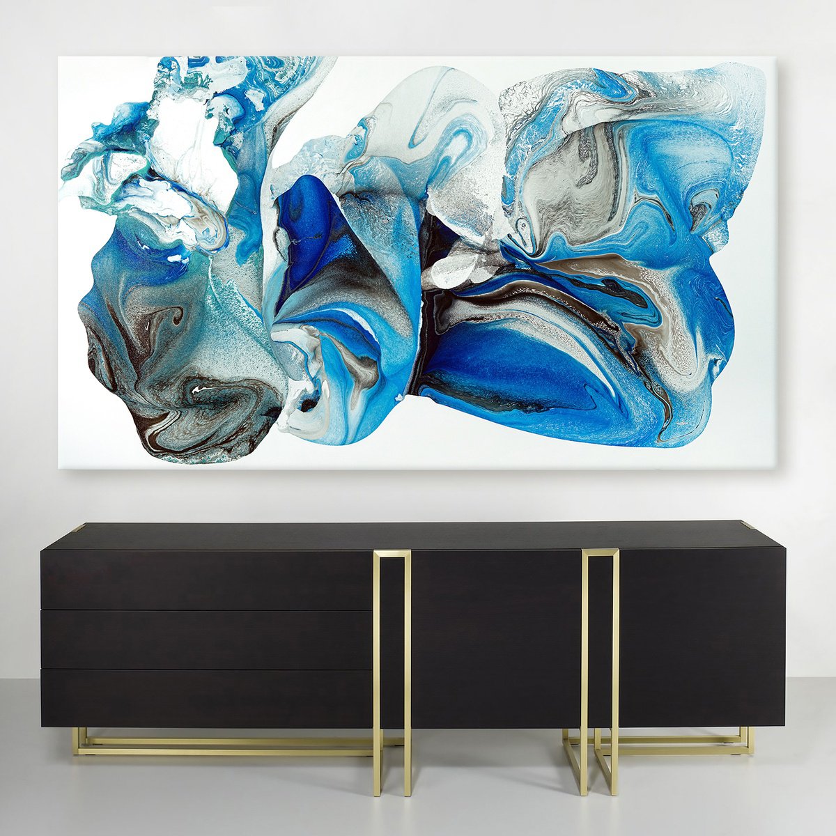 Abstract Oil Painting By Fintan Whelan, 63 X 35, Beyond The Mirage, Original Artwork