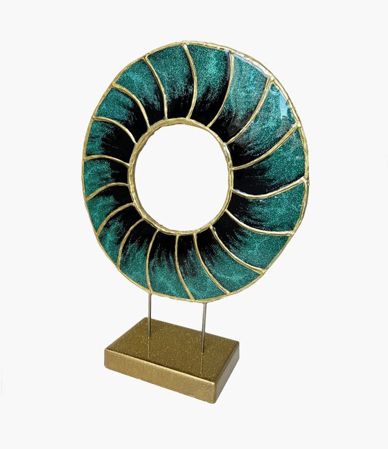 Turquoise Eye. Table decoration Sculpture 3D. Art. Modern Art. Good Eye. Contemporary decor, Art object