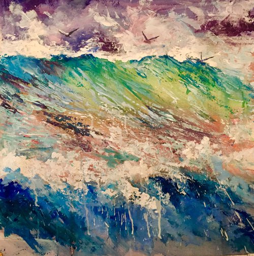 Stormy Sea by Anthony Barrow BA(Hons) Fine Art