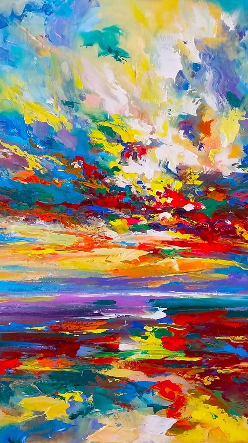 Abstract morning seascape by Andrej  Ostapchuk