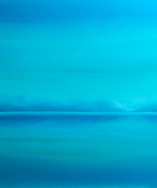 Turquoise water and ocean skyline by Nataliia Krykun