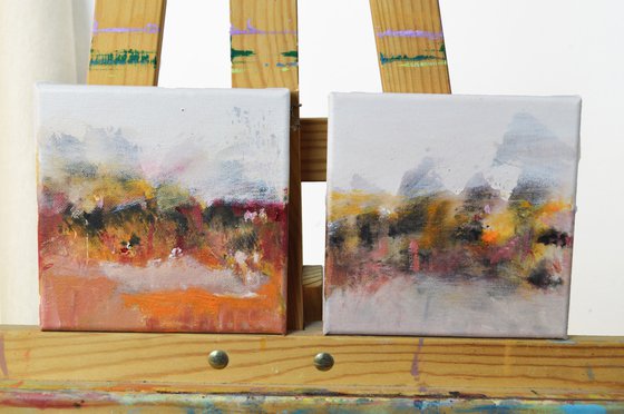 Morning mist (Diptych)