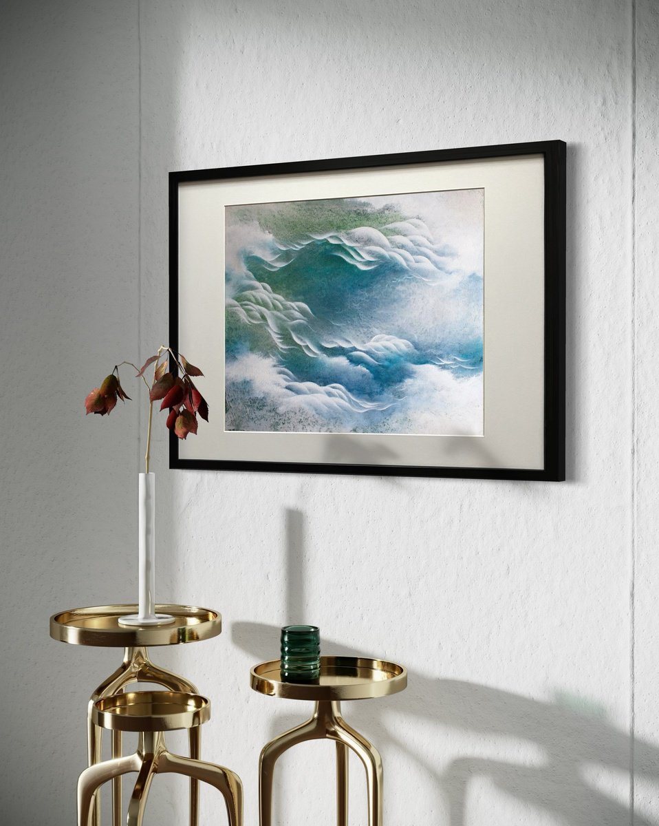 Organic Abstract Acrylic Painting By Francesca Borgo, 28 X 20, Endless Rivers, Original Artwork