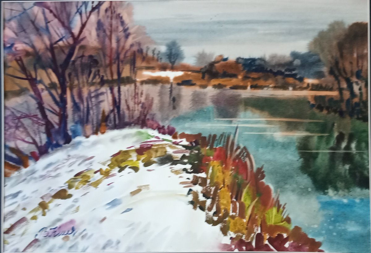 Spring on the river by Valentina Kachina
