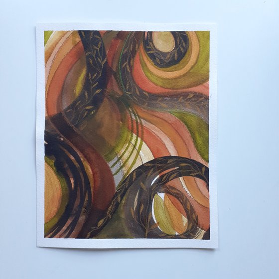 'Flourish' Original Watercolour Abstract Painting