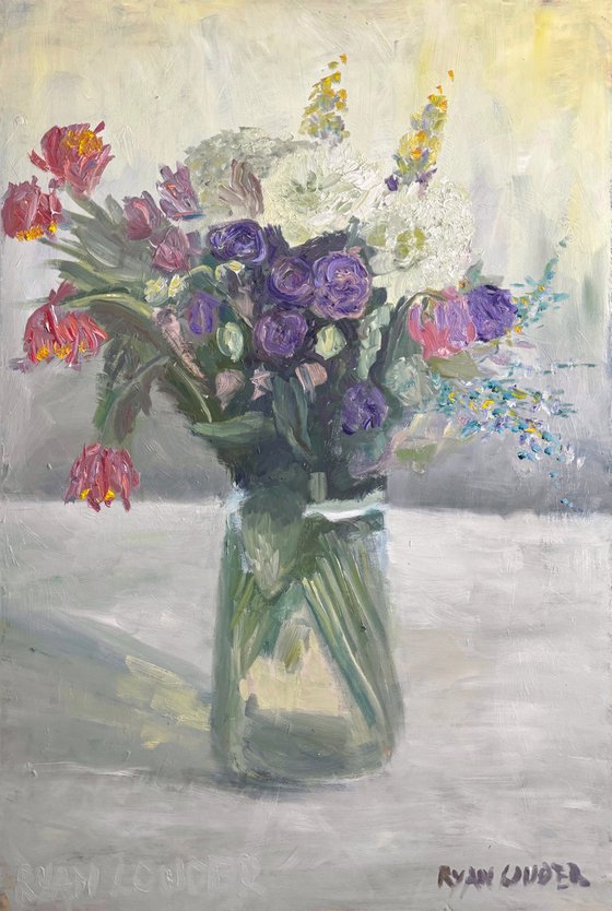 Flowers On A White Table