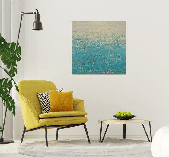 Soft Teal Yellow - Seascape